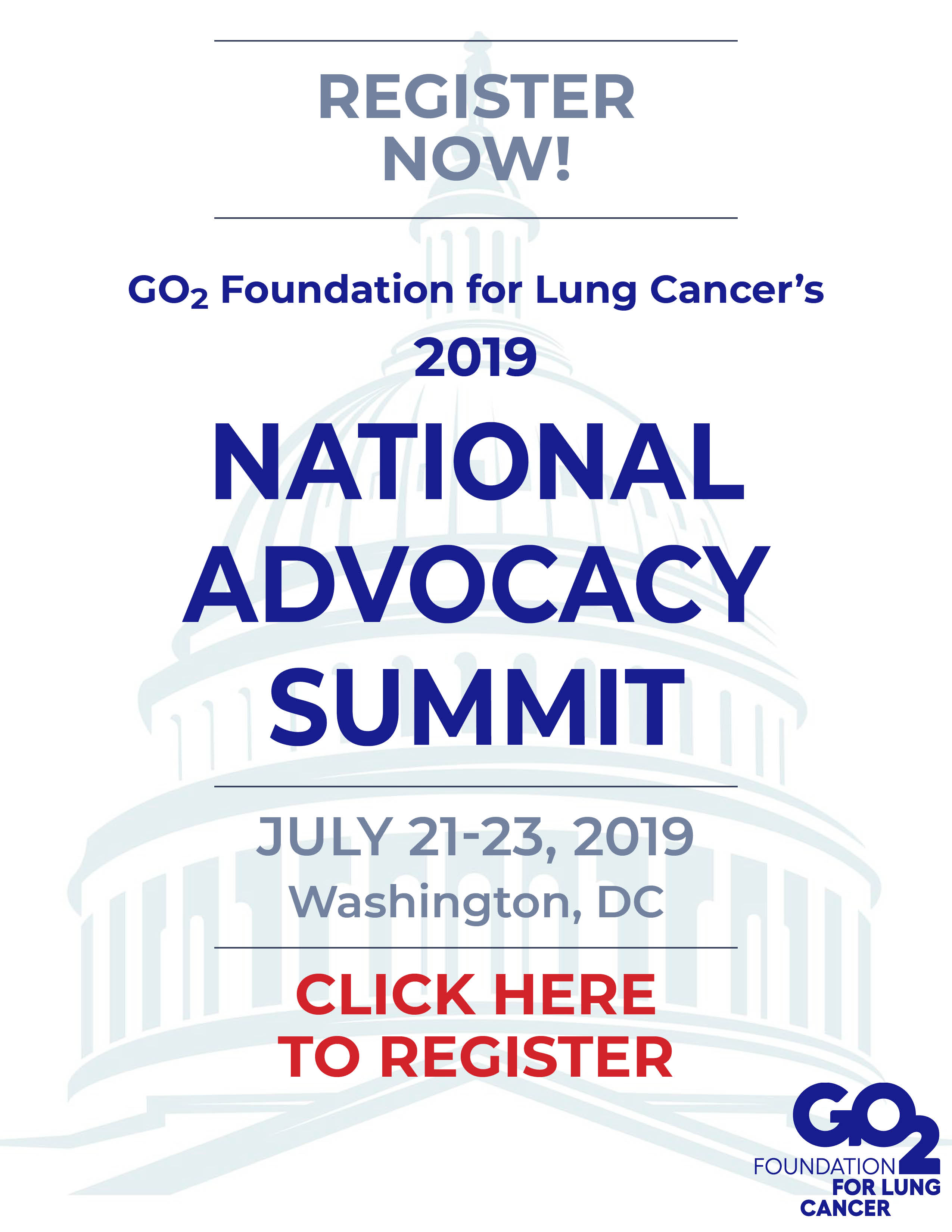 Register for GO2 for Lung Cancer's National Advocacy Summit