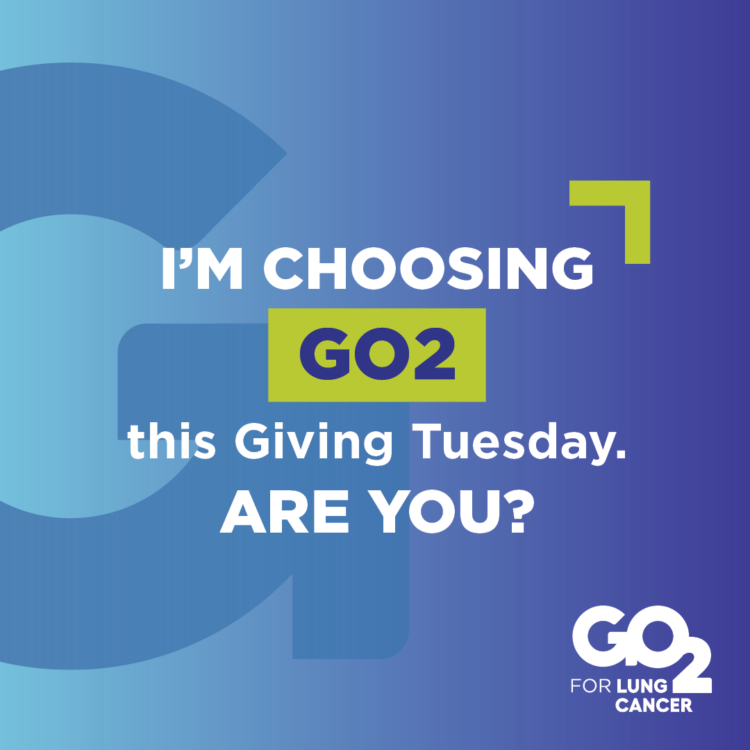 I'm choosing GO2 this Giving Tuesday graphic