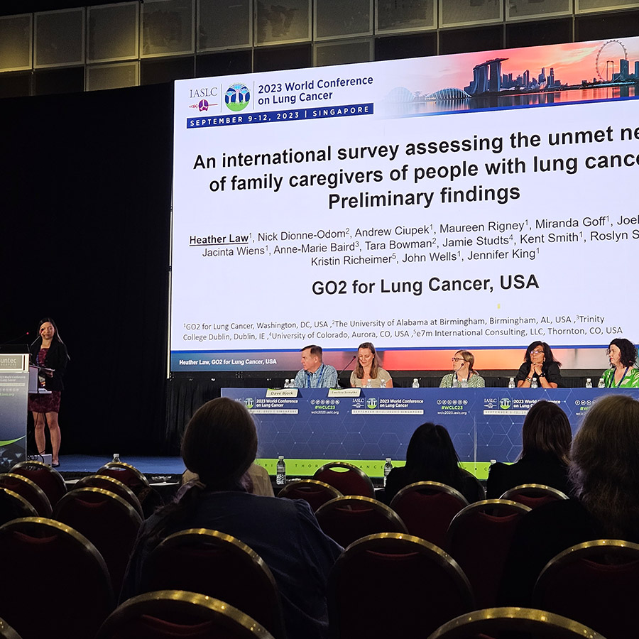 Heather presenting at WCLC 2023
