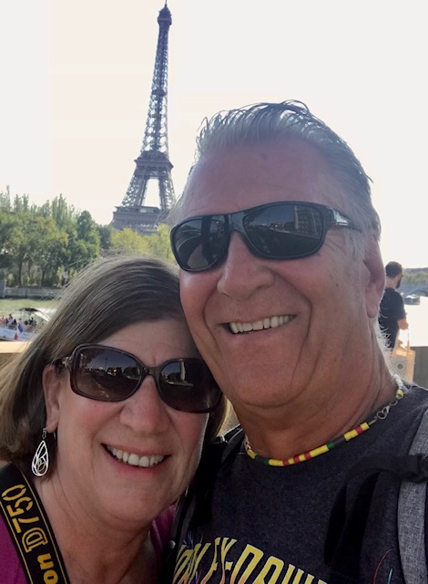 Jim with his wife in Paris