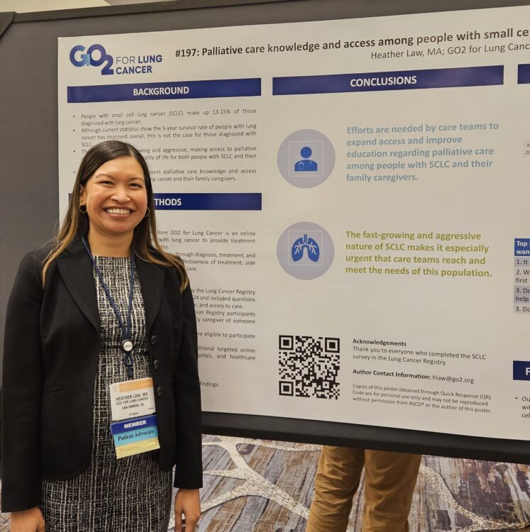 Heather Law in front of poster about SCLC