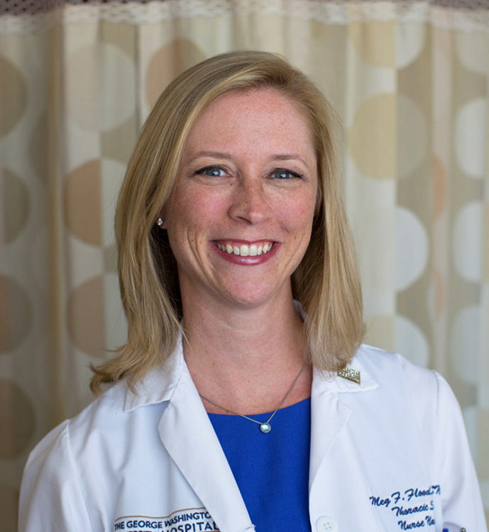 Meg Flood headshot in hospital