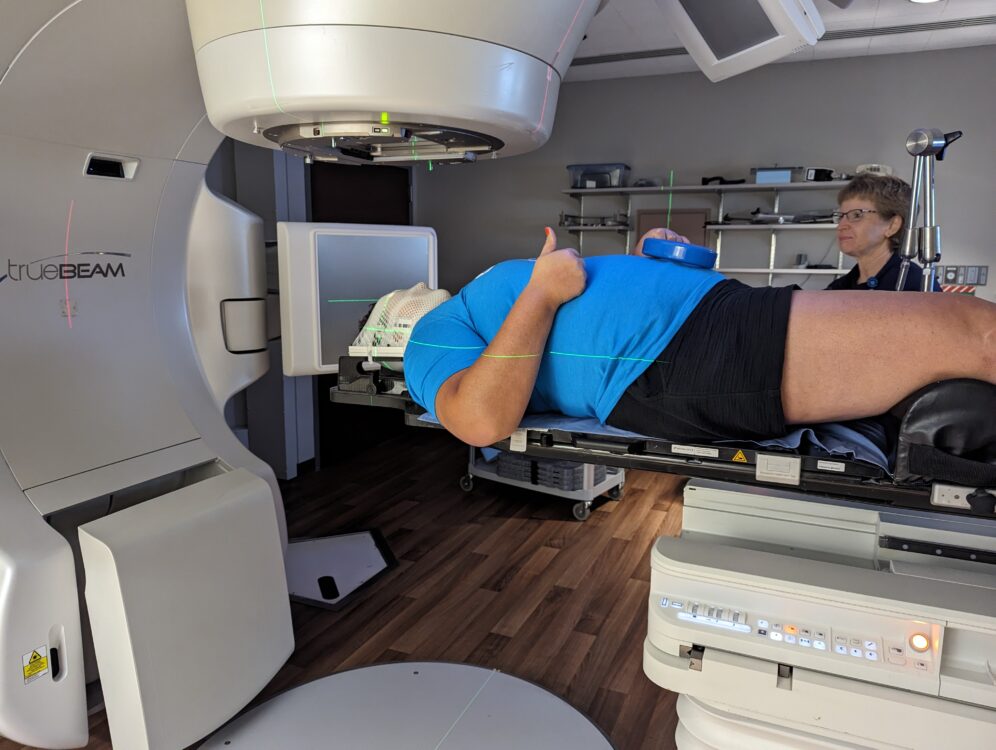 Shelly receiving brain radiation