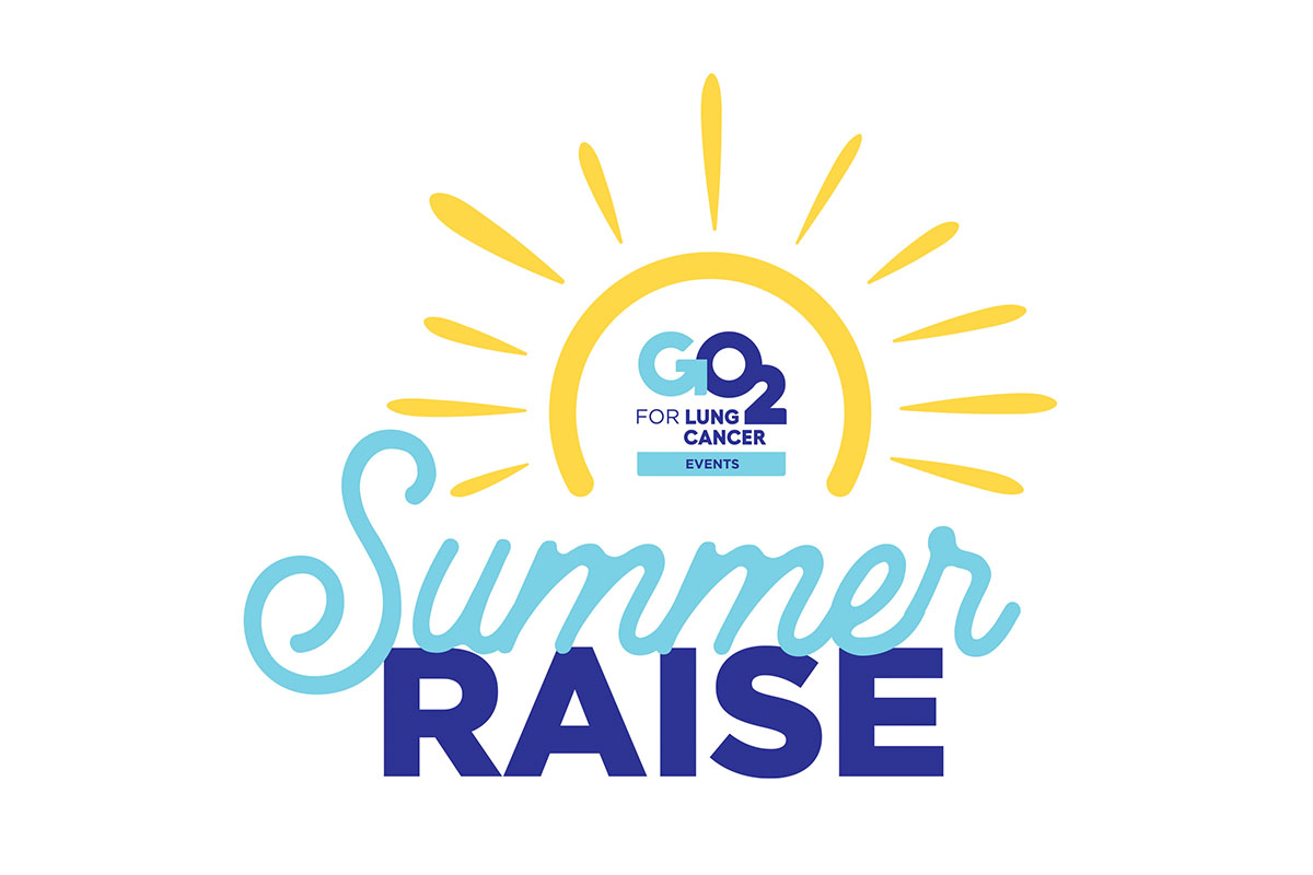 Summer raise text with sun and GO2 events logo